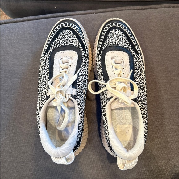 Dolce Vita Women’s Dolen Sneakers Black & White Woven Platform Size 8.5 - Picture 5 of 12